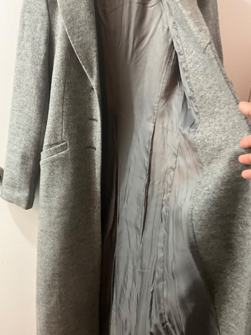 A/X Long Grey Coat - Picture 3 of 6